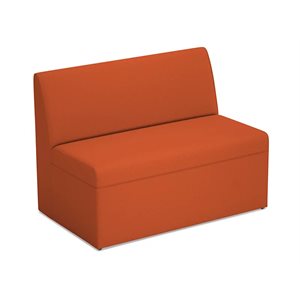 Modern Edge Modular Couch for Two-Autumn Orange