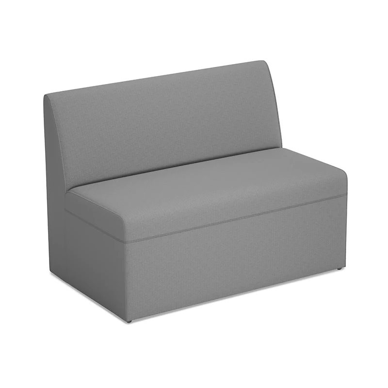 Modern Edge Modular Couch for Two-Slate Grey