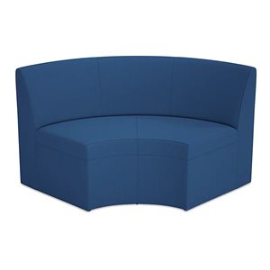 Modern Edge Modular Curved Couch-Midnight Blue