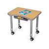 Bureau d'étudiant mobile Flex-Space avec boîte à livres - Érable moderne