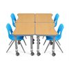 Bureau d'étudiant mobile Flex-Space avec boîte à livres - Érable moderne