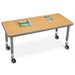Bureau mobile Flex-Space pour deux - Érable