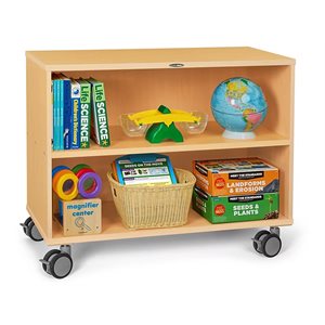 Unité de rangement polyvalente mobile à 2 tablettes Flex-Space