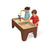Table de sable et d'eau à 2 stations pour tout-petits - Couleurs naturelles