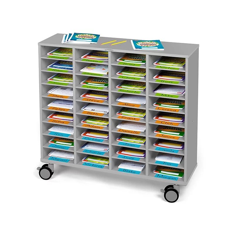 Flex-Space Organisateur de Travail Étudiant Mobile - Gris Moderne