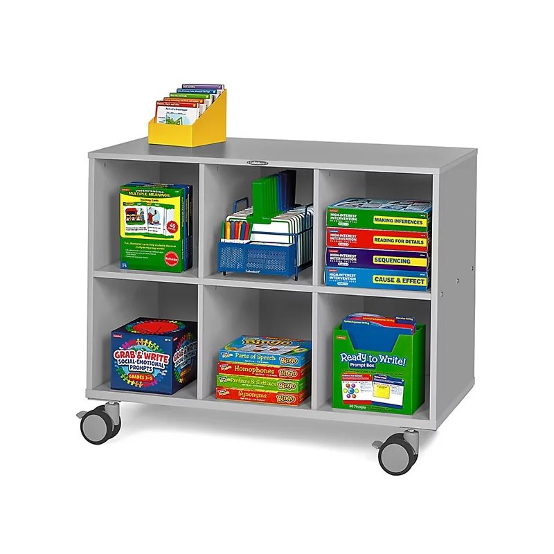 Unité de rangement mobile Flex-Space à 6 compartiments - gris moderne