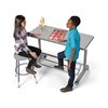Bureau debout mobile Flex-Space pour deux - gris moderne