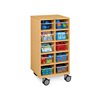 Flex-Space Mobile Clear-View 10-Bin Storage Center - Érable moderne