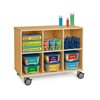 Unité de rangement mobile Flex-Space à 6 compartiments - Érable moderne