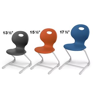 Chaise cantilever Ergo Bounce de Modern Edge - 15,5 po - Gris anthracite