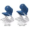 Chaise cantilever Ergo Bounce de Modern Edge - 15,5 po - Bleu nuit