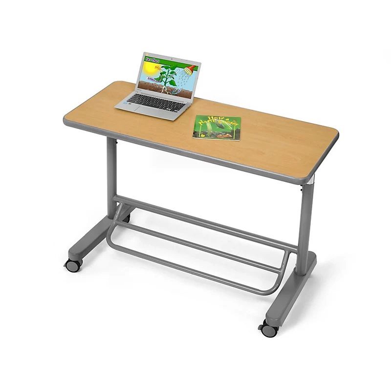 Bureau debout mobile Flex-Space pour deux - Érable moderne