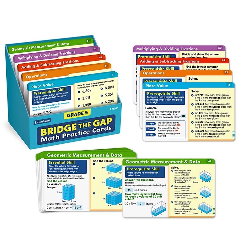 Bridge the Gap! Math Practice Cards - Gr. 5 Bridge the Gap! Math Practice Cards - Gr. 5