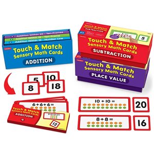 Cartes mathématiques sensorielles Touch & Match - Ensemble complet