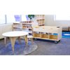 Natural Pod™-PACIFIC Caddy-Double-Low-6 Compartments-Casters 47"Wx23"Dx26"H