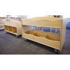 Natural Pod-PACIFIC Caddy-Double-6 Compartments-Casters-47"W x 23"D x 28"H