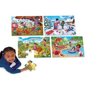 Tous les puzzles de sol des quatre saisons - lot de 4