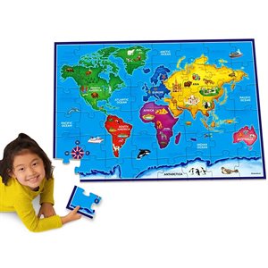 Casse-tête de sol de la carte du monde