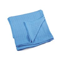 Cotton Thermal Cot Blanket - Blue