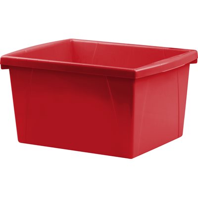 Poubelle de rangement pour salle de classe - 4 gallons, rouge