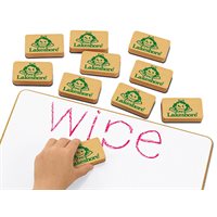 Write & Wipe Lapboard Erasers -Set of 10
