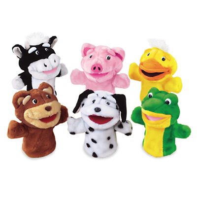 Ensemble de marionnettes animaux à grande bouche