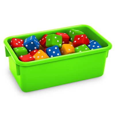 Boîte de rangement robuste néon - vert