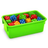 Boîte de rangement robuste néon - vert