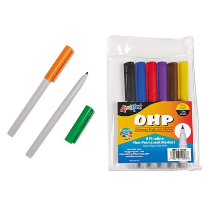 Wet-Erase Overhead Projection Markers - Set of 8