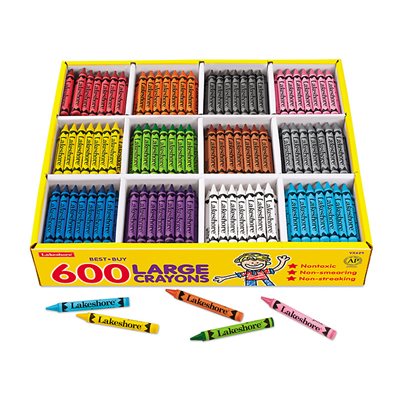 Best-Buy Large Crayons - 12 Colour Box